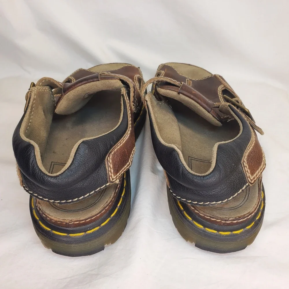 Vintage 90's Dr. Martens AirWair 8A60 Chunky Fisherman Sandals Mens 12 Brown